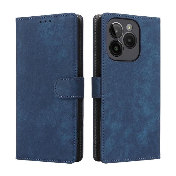 Funda Billetera para BLU G54 con Soporte - Cartera de Cuero con Ranuras Azul