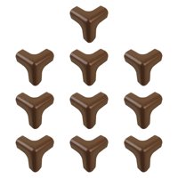 Magideal - 10 Piezas Protectores De Esquinas Protectores De Esquina De Mesa Protección Para Bordes De Esquinas A Prueba De Niños Y Bebés Para Gabinete Armario De Marrón