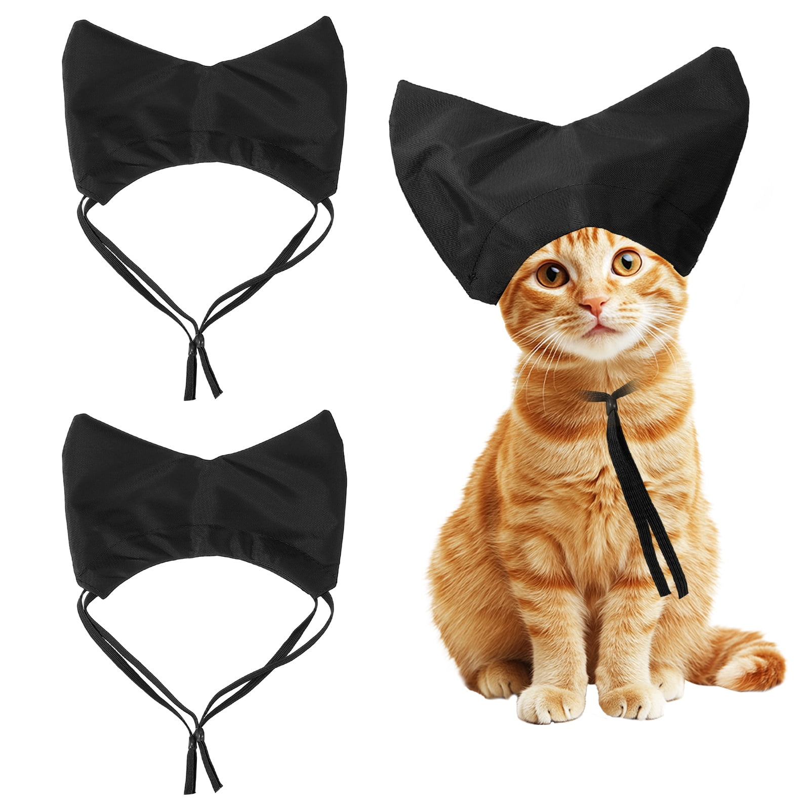 Gorro de Ducha para Gatos Uxcell, Gorros de Ducha para Perros con Correa Ajustable, (Negro, 2 Piezas), Destinado para Gatitos/Pequeños Cachorros/Aseo