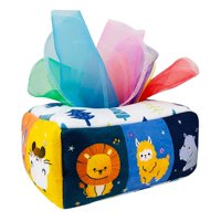 Bothyi - Caja De Pañuelos Para Bebés, Juguetes Sensoriales Arrugados Interactivos Para Regalos Navideños, Animales