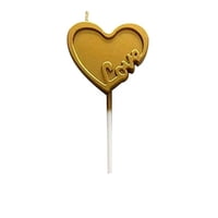 Genérico - Vela Love En Forma De Corazón 21Cm Dorado