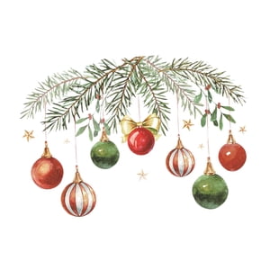 Magideal - Calcomanía Navideña Para Inodoro, Papel Tapiz De Pvc, Calcomanía Para Tapa De Inodoro, Decoración De Bola Navideña Para Baño, Calcomanía De Pared Para