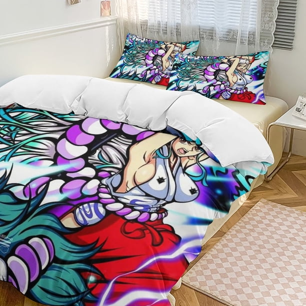 Yamato Bed Duvet Cover Funny Anime Cartoon Bedding Sets Lightweight 3 Piece Comforter Sets