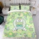 thumbnail image 4 of Keroppi, la Rana Conjunto de sábanas temático, trío de piezas, cómodo y amigable con la piel, diseño único, regalo de decoración para el hogar para familiares, amigos y fans,173cm *218cm, 4 of 6