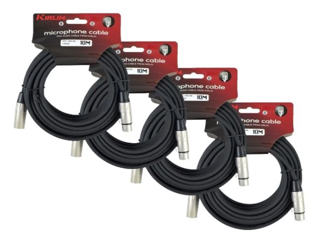 Pack 4 Cable Microfono Serie C Xlr10M Kirlin Mpc4-280-10