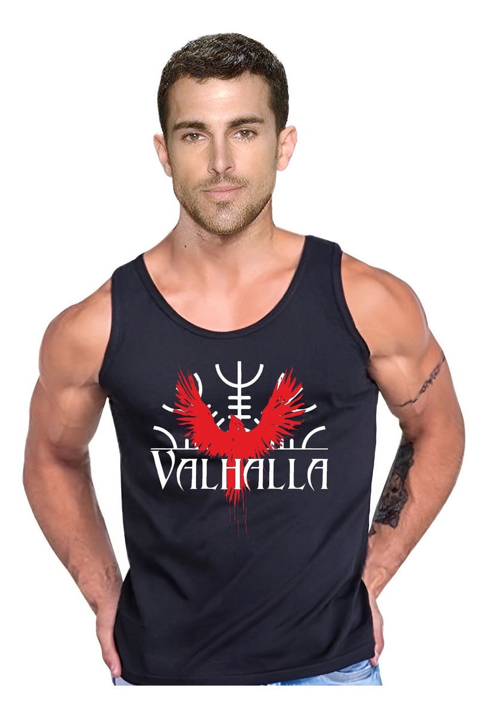 Persodesign - Polera Diseño Valhalla Vikyngos Musculosa Tank Gym Life Talla Xl Negro Hombre