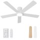thumbnail image 1 of Ventilador de techo Autoday 132 cm blanco con control remoto y luz, 1 of 8