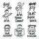 thumbnail image 2 of Set de sellos de madera Hero Arts LL504 Hero Kids para maestros, 2 of 2