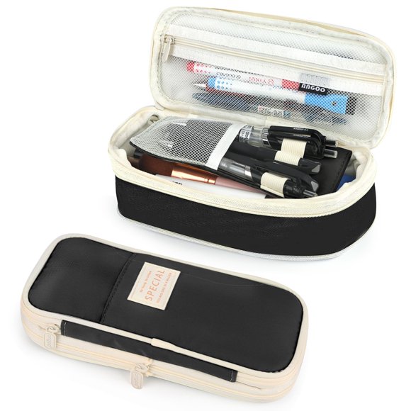 Estuche para lápices PUPTILY 26 cm x 10 cm Negro de gran capacidad