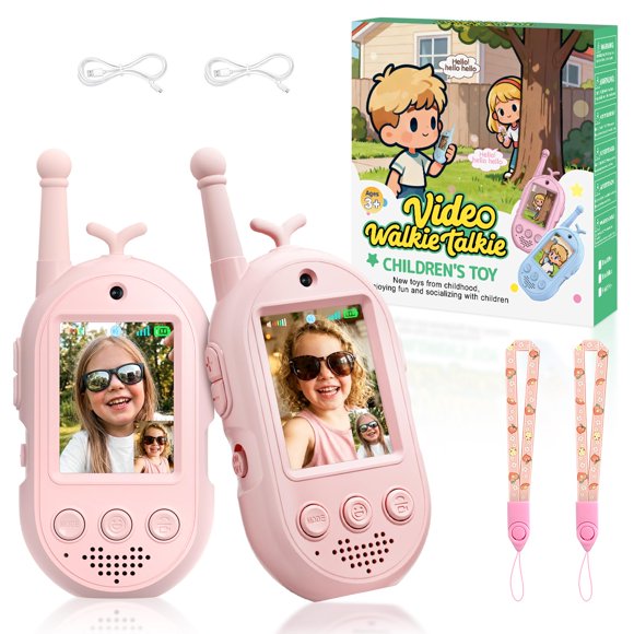 Walkie Talkies YUSSBCU 2 unidades recargables con video para niños