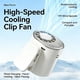 thumbnail image 2 of Ventilador clip coche LED 199 velocidades USB recargable refrigeración personal oficina, 2 of 7