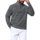 thumbnail image 1 of INSPIRE CHIC Suéter de Hombre con Cremallera Cuarto Manga Larga Cuello Simulado Pullover Suéteres L Gris Oscuro, 1 of 6