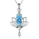 thumbnail image 1 of Collar flor de loto plata 925, 1 of 3