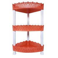 Importclick - Estante Organizador Multipropósito Triangular 3 Niveles Naranjo