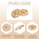 thumbnail image 4 of Uxcell 10pcs Botones Redondos de Metal 18mm Botones de Costura de Aleación con Vástago, Oro, 4 of 6