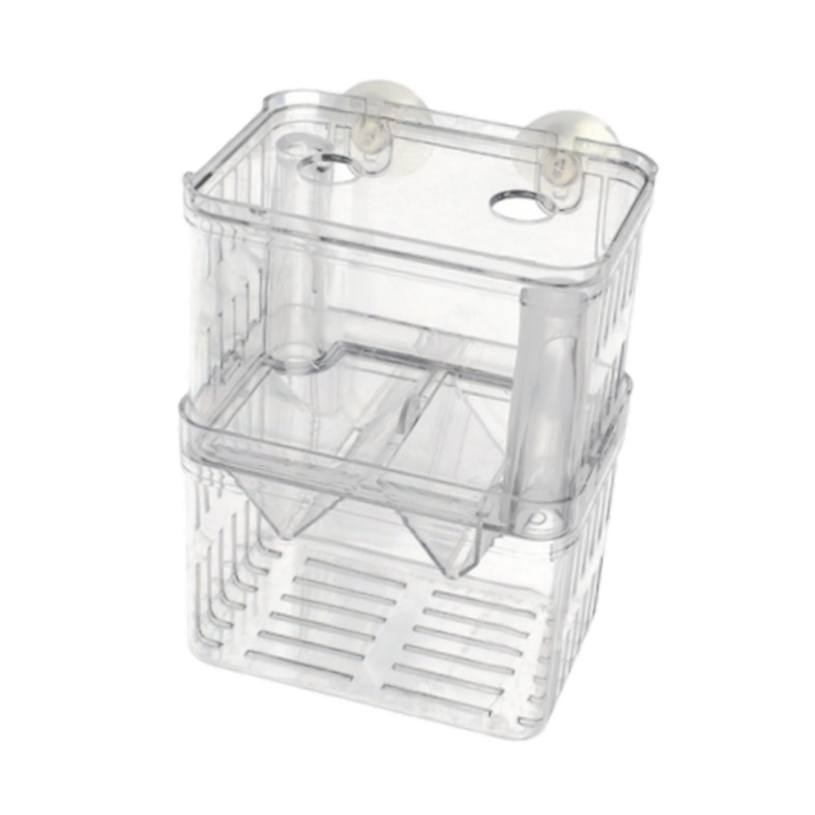 Magideal - Separador De Criadero De Caja De Reproducción De Peces, Huevo De Pescado Aislado, Con Tazas De Succión, Caja De Eclosión De Flotador Para Guppy Betta M