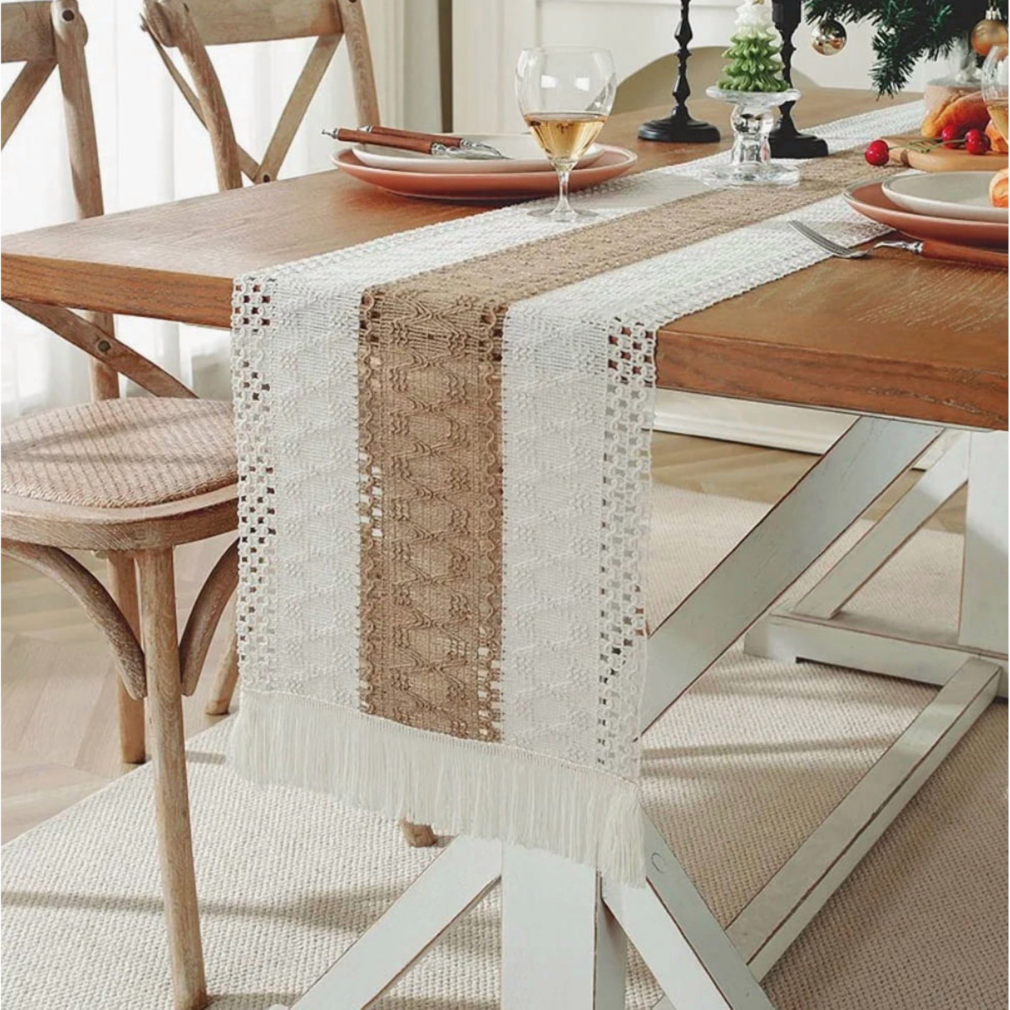 Atlas - Camino De Mesa Algodon Yute