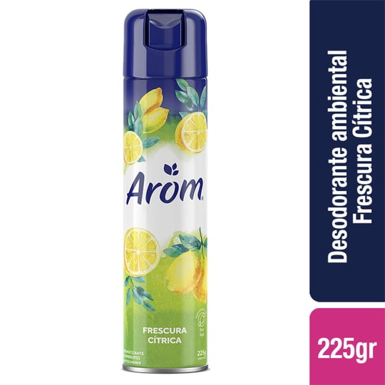 Desodorante Ambiental Aerosol Frescura Cítrica Lata 225 g Arom
