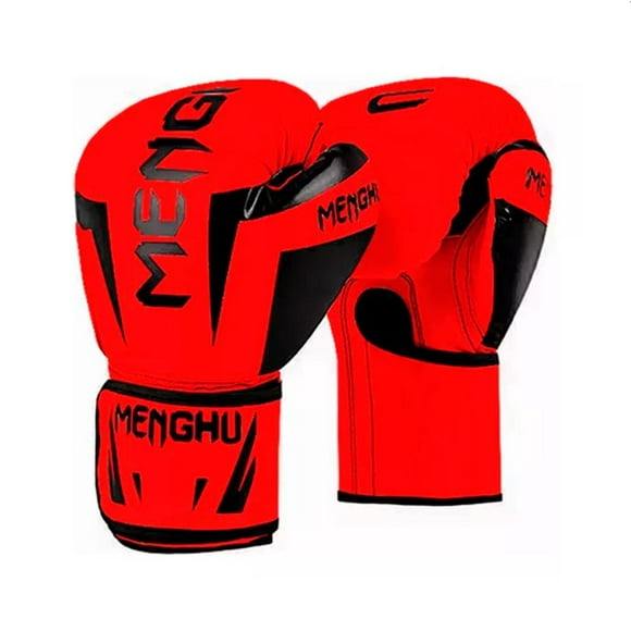 Guantes De Box Menghu Tigre Series Artes Marciales - Rojo 10 onz