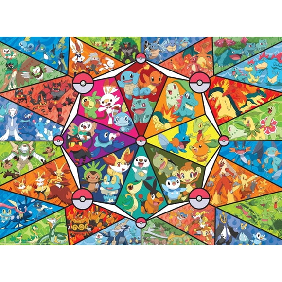 Rompecabezas Buffalo Games Pokémon Stained Glass 1000 piezas
