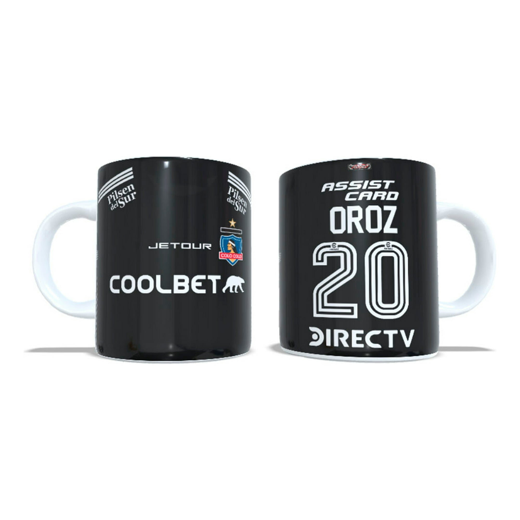 Arumistorechile - Tazon Taza + Porta Vaso Colocolo 2024 Negra- Alexander Oroz