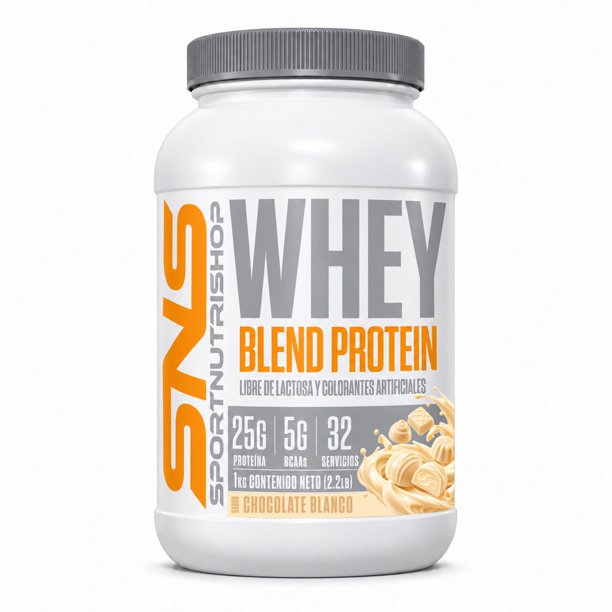 PROTEINA WHEY BLEND 1KG 32 SERVICIOS CHOCOLATE BLANCO - SPORTNUTRISHOP