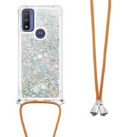Funda Foxdock Para Motorola Moto G Play 2023 Con Cuerda Ajustable, Brillo Líquido, Protección Antigolpes Y Lente – Ideal Para Regalo