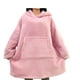 thumbnail image 3 of Polerones Felpa Con Capucha Manta Polar Bata Frazada Invierno Rosa, 3 of 5