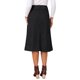 thumbnail image 3 of Falda midi de pana para mujer, cintura alta, línea A, abertura frontal, casual, otoño, invierno, faldas largas con bolsillos, S, negro, 3 of 6