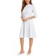 thumbnail image 4 of INSPIRE CHIC Vestido Vintage para Mujer Conjunto de Maestra para Regreso a Clases Vestido de Oficina con Cuello Alto y Mangas 3/4 Línea A XS Blanco, 4 of 6