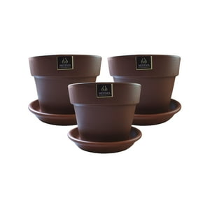 Pottery - Set De 3 Maceta Greta 19Cm Morena Y Sus Platos