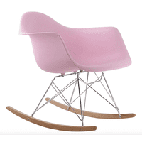 Habita2 Chile - Mecedora Silla Rocking Estructura Metalica - Rosado