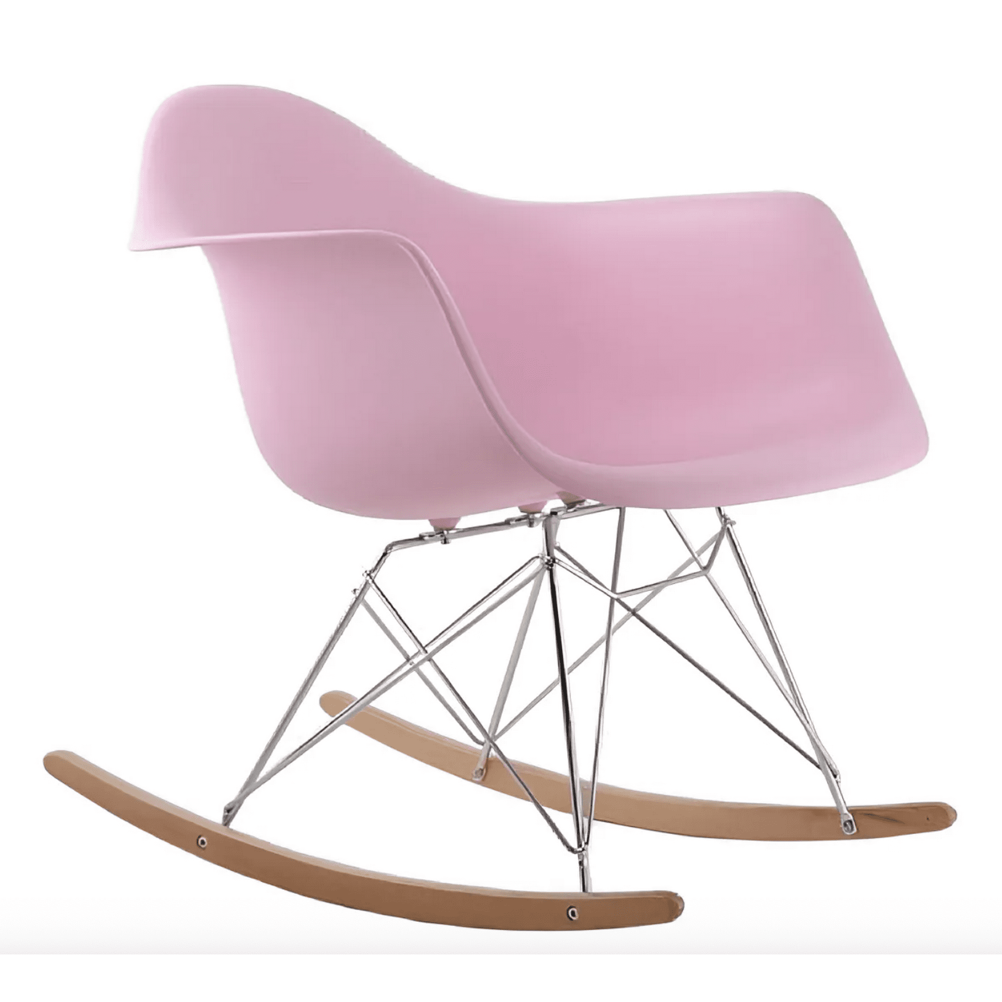 Habita2 Chile - Mecedora Silla Rocking Estructura Metalica - Rosado