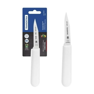 Cuchillo Para Legumbres Tramontina Profesional Con Lámina En Acero Inoxidable Y Mango En Polipropileno Blanco 3""