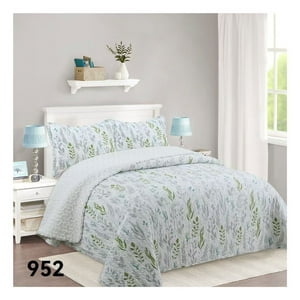 Genérico - Cubrecama Sherpa 2 Plazas - Blanco Mundo Natural M952