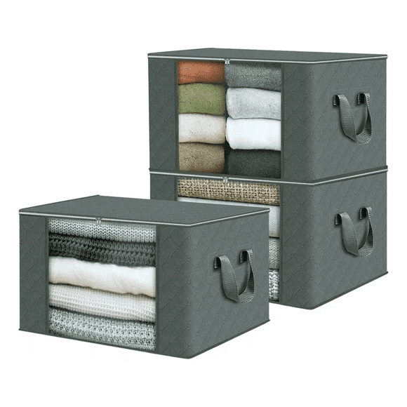 3 Unidades Organizador Belug De Bolsas De Almacenamiento De Ropa Gris