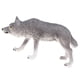 thumbnail image 3 of Figuras de animales de plástico modelo para regalo de los ni?os Decoración para el hogar Lobo caminando gris, 3 of 5