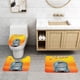 thumbnail image 2 of Fixed: La Película Juego de 3 alfombras de baño de coral fleece: tapete de baño + alfombra de inodoro en forma de U + funda de tapa de inodoro en forma de O, 2 of 6