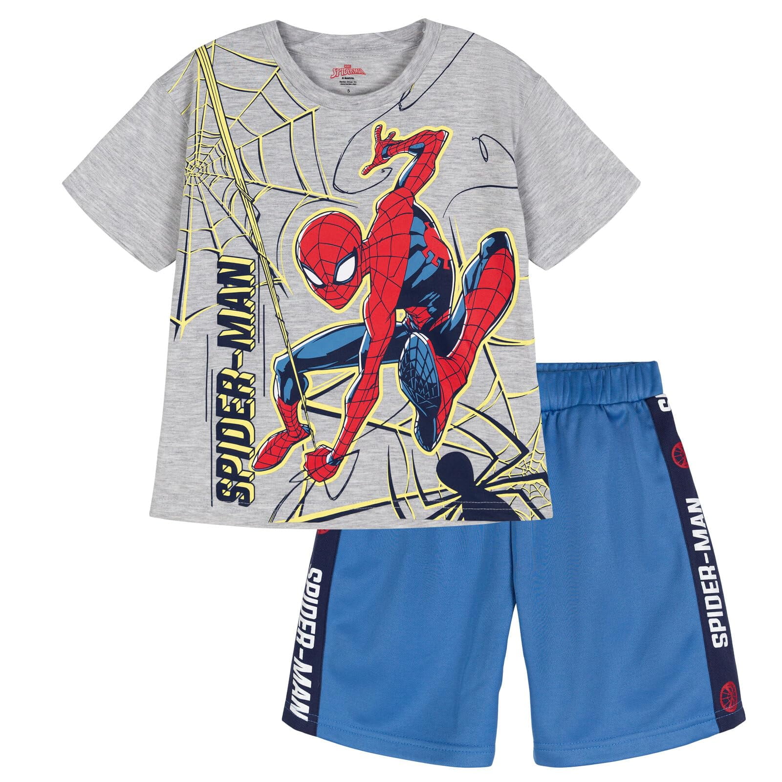 Conjunto De Remera Y Shorts Para Niños Pequeños Marvel Spider-man 4t