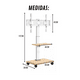 thumbnail image 3 of Soporte Tv Rack Movil Con Ruedas 32 A 75 Base Pedestal Stand Negro, 3 of 3