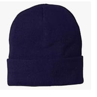 Ekolmac - Gorro Beanie De Lana Con Doblez Forro Polar Adulto Juvenil Azul