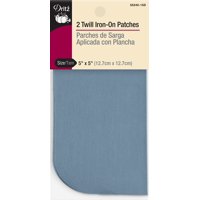 Patches Dritz 55240-15D, Sarga Termoadhesiva, Azul Claro, 5 X 5 Cm (2)