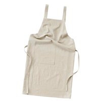 Bothyi - Delantal De Lino Babero Delantal De Chef Delantal Sin Mangas Suave Para Pintar Artista De Cocina Beige Blanco