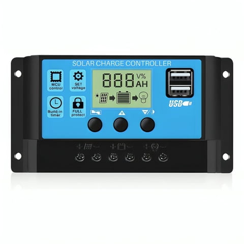 Genérico - Regulador De Carga Solar Digital 12V 24V 60A 2Usb