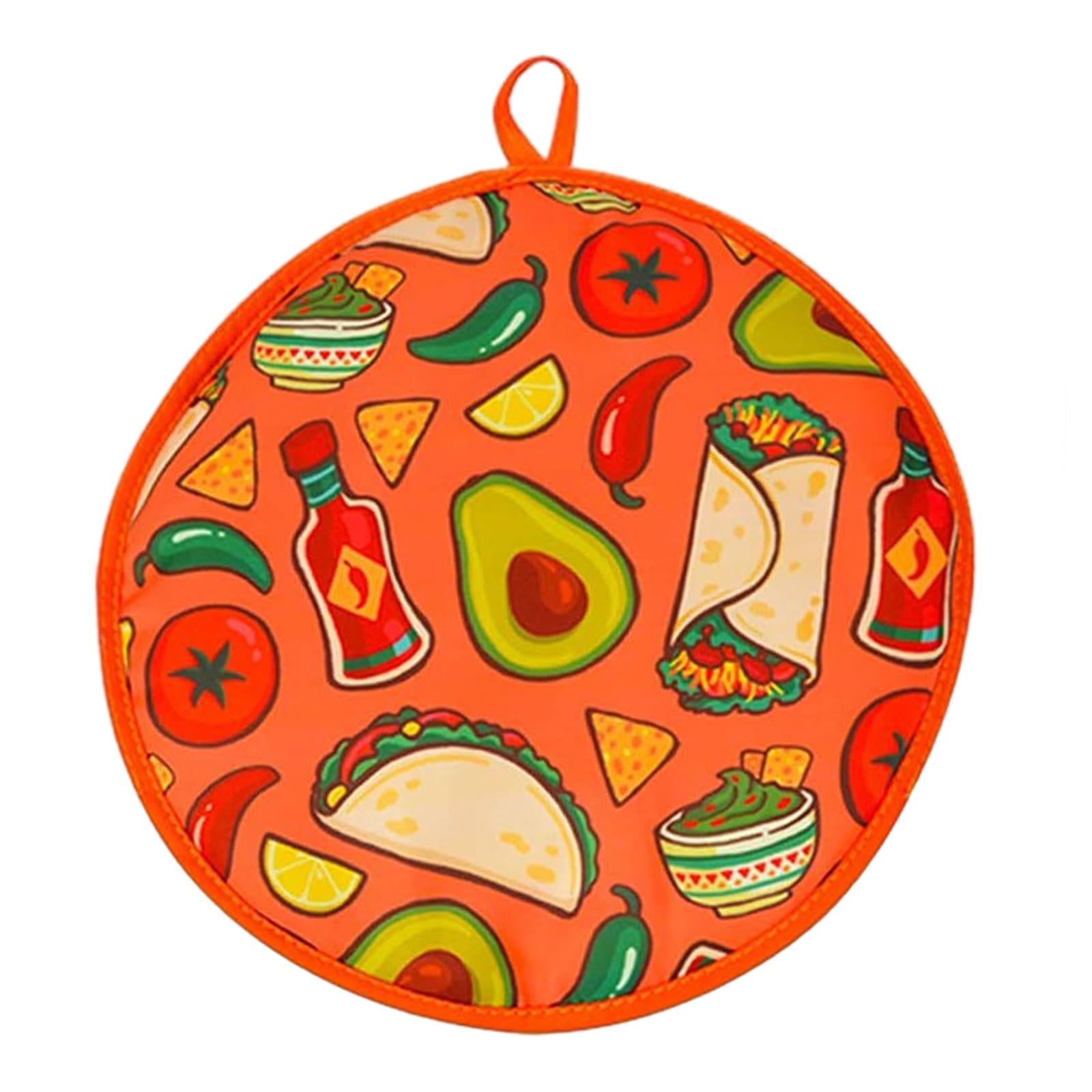 Magideal - Bolsa Calentadora De Tortillas De 12 Pulgadas, Soporte Para Tortitas Para Mantener La Comida Caliente, Soporte Portátil Para Guardar Tortillas De Tela