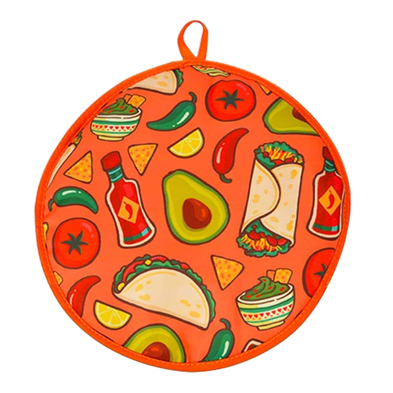 Magideal - Bolsa Calentadora De Tortillas De 12 Pulgadas, Soporte Para Tortitas Para Mantener La Comida Caliente, Soporte Portátil Para Guardar Tortillas De Tela