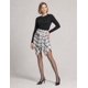 thumbnail image 1 of Falda Asimetrica Cuadrillé Para Mujer Estilo Casual Fiesta gris Talla Única, 1 of 4