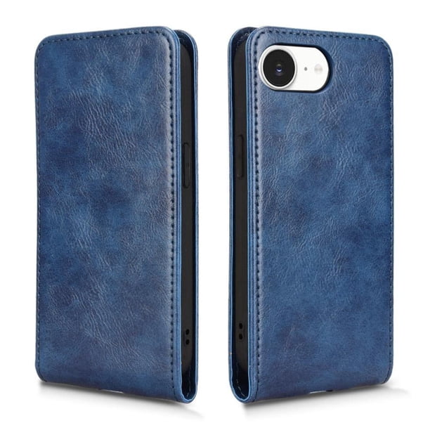 Funda tipo folio para iPhone 16E con soporte magnético y protección para la cámara Azul