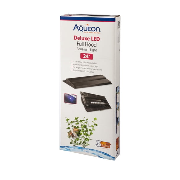 Luz para Acuario Aqueon Deluxe LED con Tapa Completa 24"