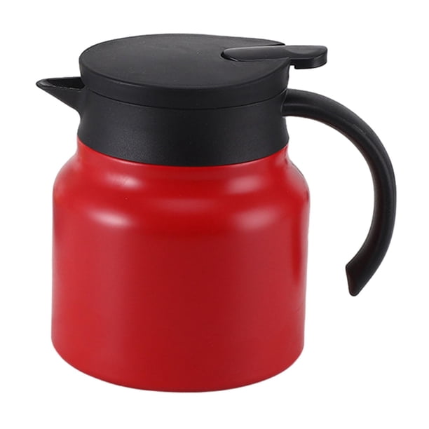 Jarra térmica de acero inoxidable para café, jarra de café al vacío, botella de agua caliente de gran capacidad de 800ml para restaurantes, regalos de rojo
